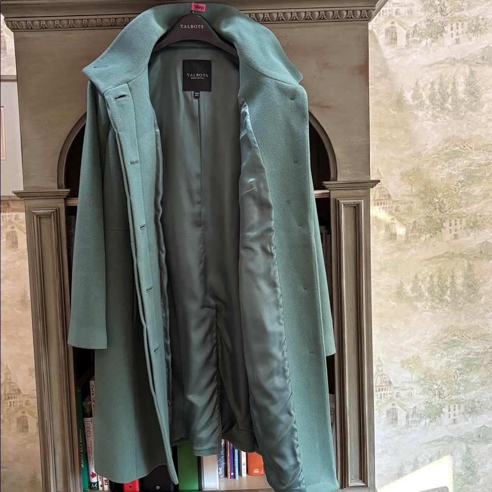 Talbots Women's aquamarine wool coat - Picture 5 of 9